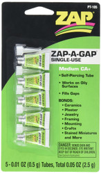 Pacer Technology (Zap) Single Use Mini Tube Adhesives (5 Piece)