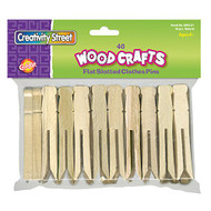 Creativity Street Flat Wood Slotted Clothespins, 3-3/4" Length, 40 Clothespins/Pack