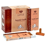 Golden Lotus Natural Smudge Incense Bricks, 180 Brick Bulk Box - Sandal Oudh