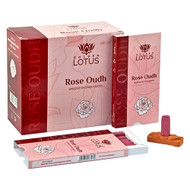 Golden Lotus Natural Smudge Incense Bricks, 180 Brick Bulk Box - Rose Oudh