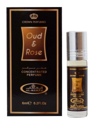 (3-PACK) Al-Rehab Oud & Rose Roll On Perfume Oil 6 mL