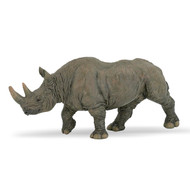 Papo Black Rhinoceros Hand Painted Figurine - Heirloom Quality Collectible No. 50066