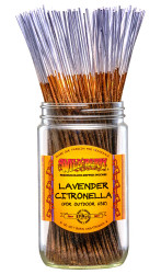 Wild Berry Lavender Citronella Incense Sticks, 100 Count Hand-Dipped Aromatic Incense