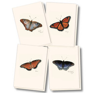 Earth Sky + Water - Butterfly Assortment II Notecard Set - 8 Blank Cards with Envelopes (2 each of 4 styles)