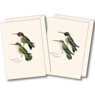 Earth Sky + Water - Petersons Hummingbird Notecard Set - 8 Blank Cards with Envelopes (4 each of 2 styles)