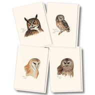 Earth Sky + Water - Petersons Owl Assortment Notecard Set - 8 Blank Cards with Envelopes (2 each of 4 styles)