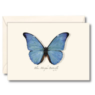 Earth Sky + Water - Blue Morpho Butterfly Notecard Set - 8 Blank Cards with Envelopes