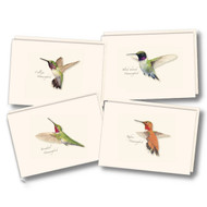 Earth Sky + Water - Western Hummingbird Assortment Notecard Set - 8 Blank Cards with Envelopes (2 each of 4 styles)