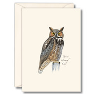 Earth Sky + Water - Great Horned Owl Notecard Set - 8 Blank Cards with Envelopes