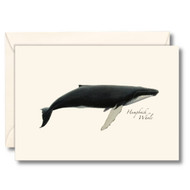 Earth Sky + Water - Humpback Whale Notecard Set - 8 Blank Cards with Envelopes