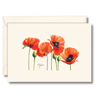 Earth Sky + Water - Poppies Notecard Set - 8 Blank Cards with Envelopes