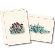 Earth Sky + Water - Cacti Assortment II Assortment Notecard Set - 8 Blank Cards with Envelopes (4 each of 2 styles)