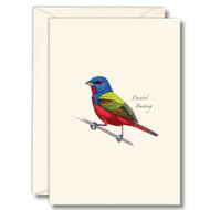 Earth Sky + Water - Painted Bunting Notecard Set - 8 Blank Cards with Envelopes