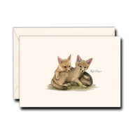 Earth Sky + Water - Kit Foxes Notecard Set - 8 Blank Cards with Envelopes