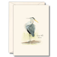 Earth Sky + Water - Great Blue Heron II Notecard Set - 8 Blank Cards with Envelopes