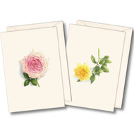 Earth Sky + Water - Rose Assortment Notecard Set - 8 Blank Cards with Envelopes (4 each of 2 styles)