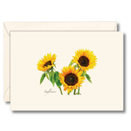 Earth Sky + Water - 3 Sunflowers Notecard Set - 8 Blank Cards with Envelopes