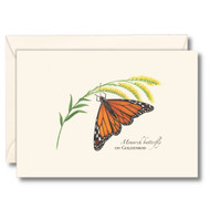 Earth Sky + Water - Monarch Butterfly on Goldenrod - 8 Blank Cards with Envelopes