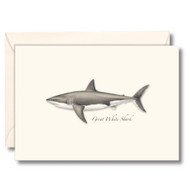 Earth Sky + Water - Great White Shark Notecard Set - 8 Blank Cards with Envelopes