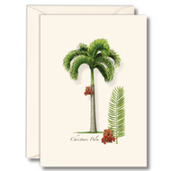 Earth Sky + Water - Christmas Palm Notecard Set - 8 Blank Cards with Envelopes
