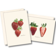 Earth Sky + Water - Strawberry Assortment Notecard Set - 8 Blank Cards with Envelopes (4 each of 2 styles)