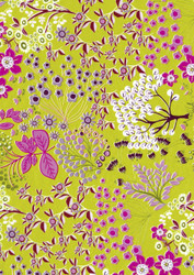 Decopatch Papers - Pack of 3 sheets - 11 3/4 x 15 3/4 - Green/Pink Multi Floral