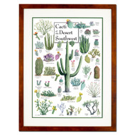 Earth Sky + Water - Cacti of the Desert Southwest - Double-matted Posters with Honey Frame