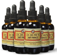 J.CROW'S Lugol's Solution of Iodine 2% 2 oz (6 Bottles)