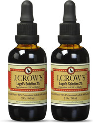 J.CROW'S Lugol's Solution of Iodine 2% 2 oz (2 Bottles)