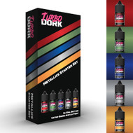 Turbo Dork Metallic Starter Set Acrylic Paints - Water-based Non-Toxic Metallic Finish Acrylic Paints