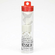 Chessex White Blank Dice with No Pips 16mm (5/8in) Set of 6