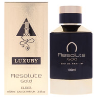 Khalis Resolute Gold Elixir Luxury Collection EDP for Men, Rich 3.4 oz Spray