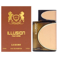 Khalis Illusion Luxury Collection EDP for Men, Spicy Oriental 3.4 oz Spray