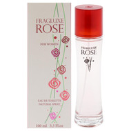 Fragluxe Rose EDT for Women Soft Floral Fruity Everyday Scent 3.3 oz Spray