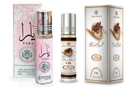 Lattafa Yara Roll-On Perfume Oil 10ml and Al Rehab Choco Musk Roll-On 6ml Bundle