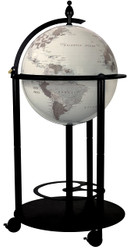Replogle Illuminated Empire Bar Globe 16" - Gray Ocean
