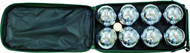 Classic Game Collection 8 Ball 73mm Bocce/Boules Set with Canvas Storage Case
