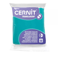Cernit Transparant Clay 56g, Emerald, 7 x 5.5 x 1.5 cm Block
