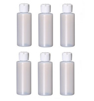 2oz Travel Size Plastic Empty Bottles/Containers With Flip Cap - Set of 6 - 2 Ounce