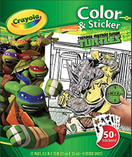 crayon color and sticker teenage mutant ninja turtles