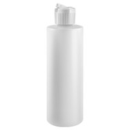 8 Oz Plastic Cylinder Bottles with Flip Top Pour Spout, Pack of 6