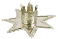 Silver Fairy Star Pointed Chime Candle Holders - Set of 10