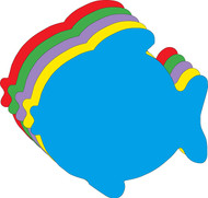 5.5” Fish Assorted Color Creative Cut-Outs, 31 Cut-Outs in a Pack