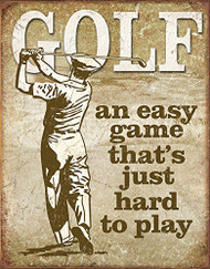 Golf Tin Decor Sign 13 x 16 Inches