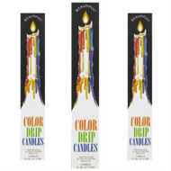 Multi-Color Drip Taper Candles, 3-Pack (6 candles total)