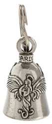 Guardian Praying Angel with Halo and Wings Motorcycle Biker Luck Gremlin Riding Bell or Key Ring