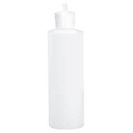 8 Oz Plastic Cylinder Bottles with Flip Top Pour Spout, Pack of 12