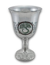 Polished Stainless Steel Tree Of Life Pagan Chalice