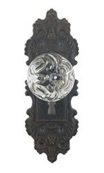 Decorative Pewter Wall Hook, Vintage Door Knob Style (Black)