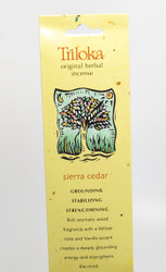 Triloka Herbal Incense Sticks, 10 sticks, Sierra Cedar